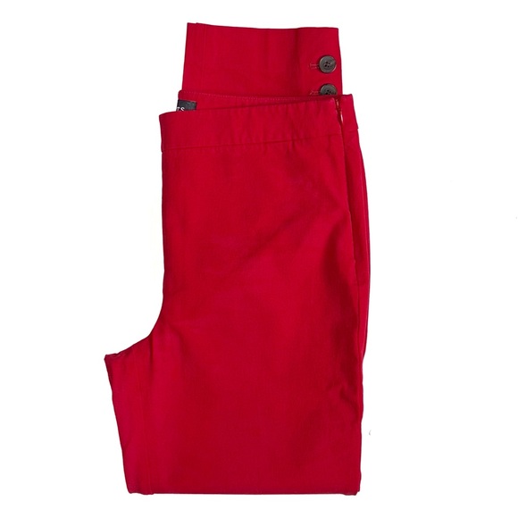 Talbots Red Chatham Button Hem Ankle Pants Size 4P - Picture 5 of 15